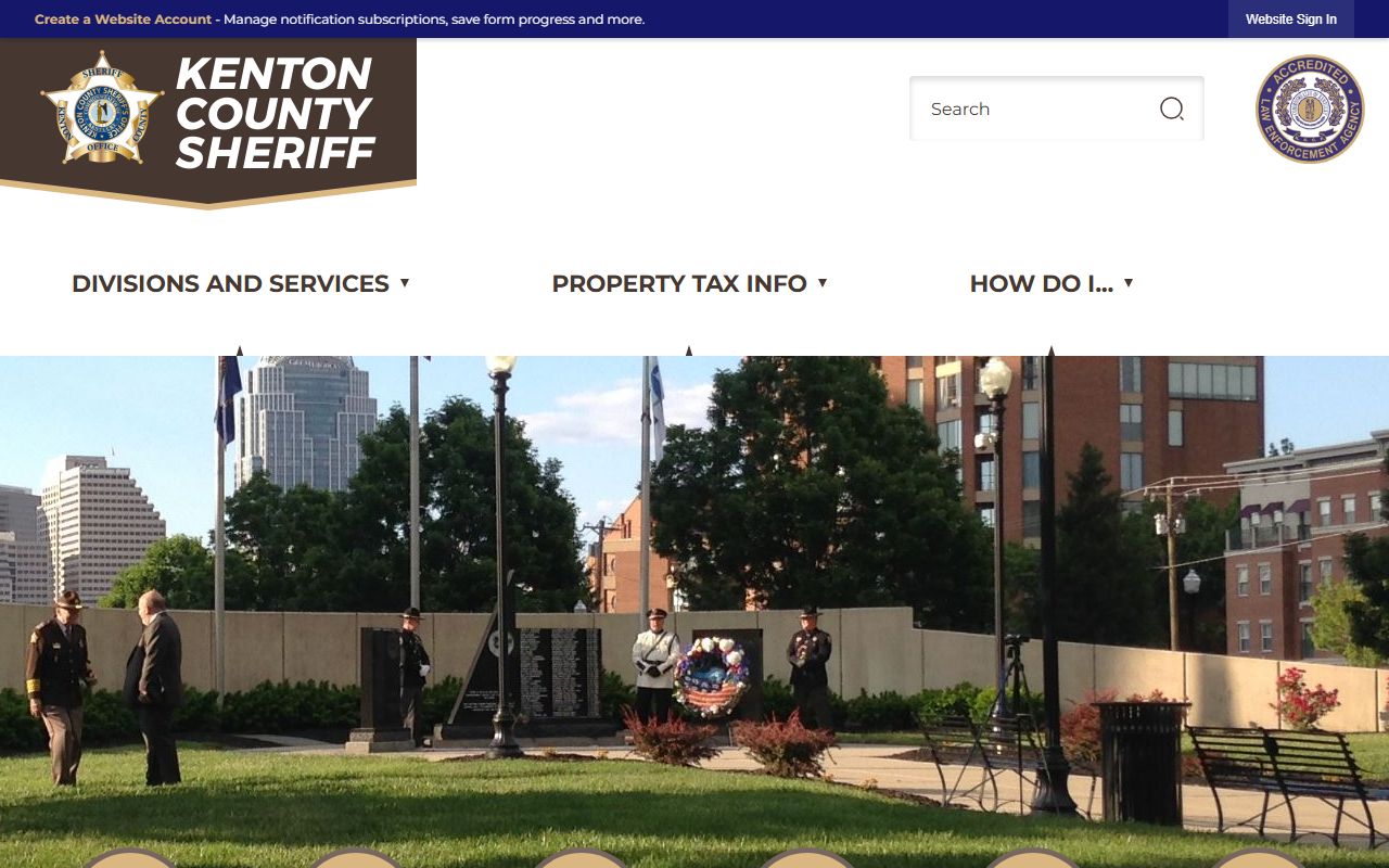 Kenton County Sheriff's Office website for Covington arrest records