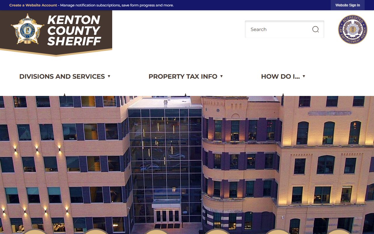 Kenton County Sheriff's Office website for Independence booking reports
