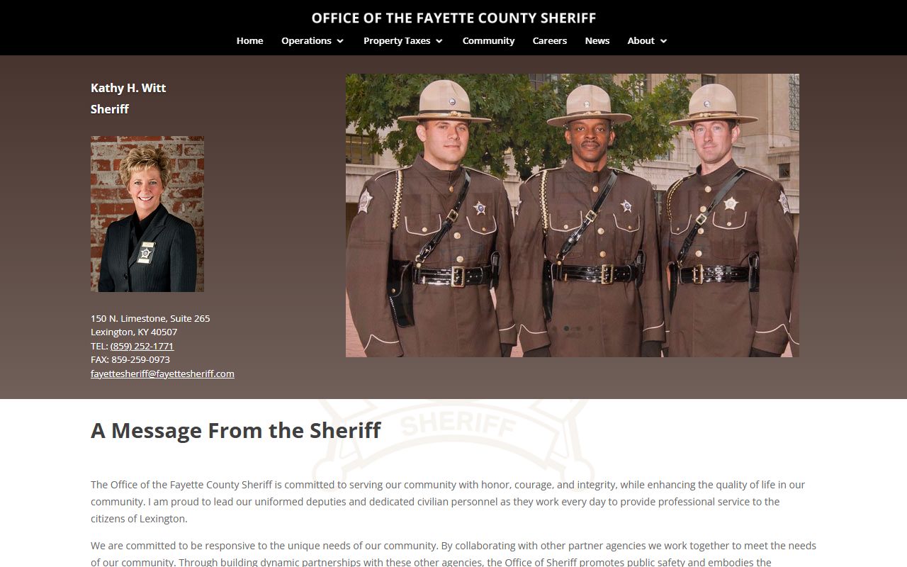 Fayette County Sheriff's Office website for Lexington booking reports