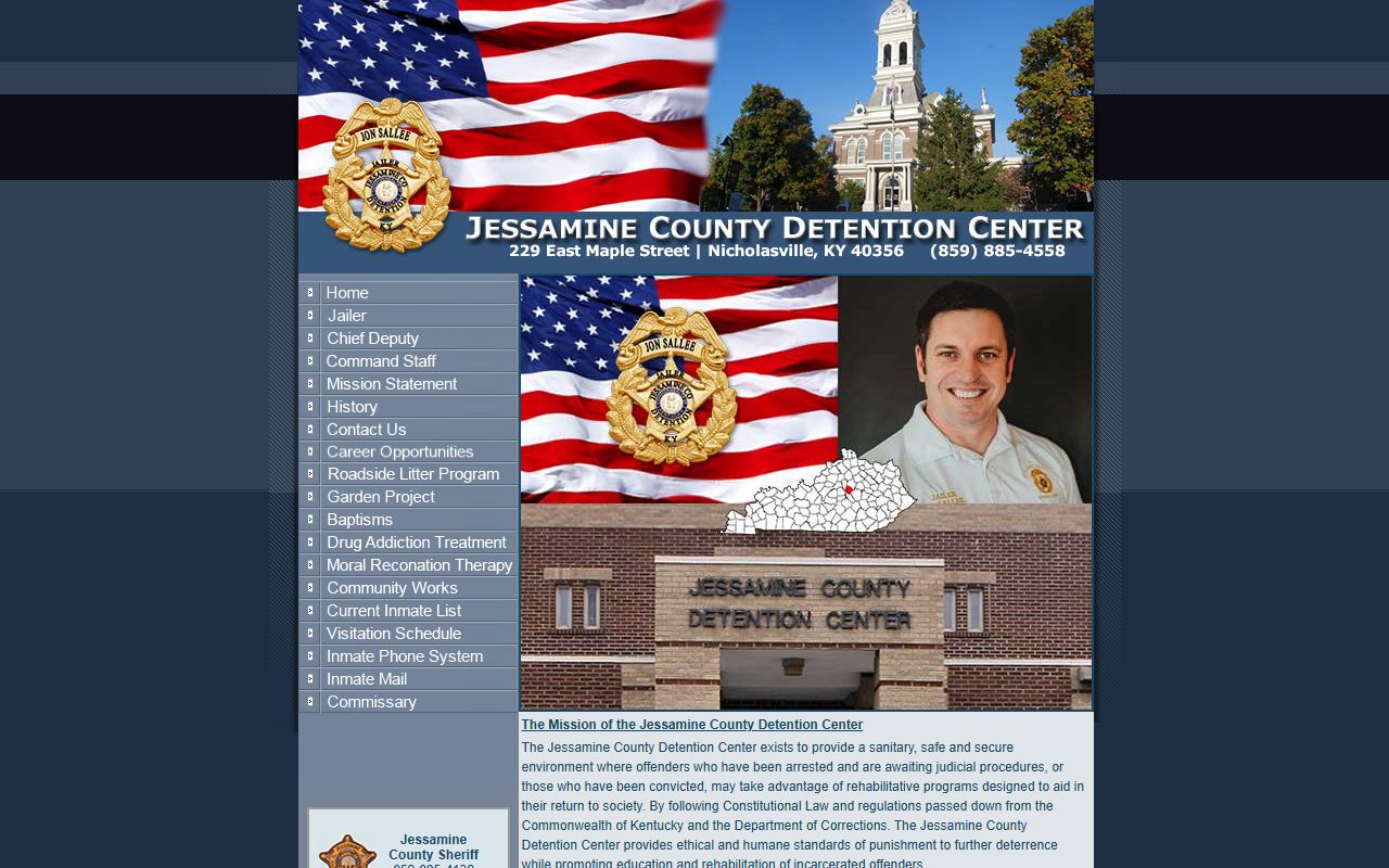 Jessamine County Detention Center serving Nicholasville booking reports