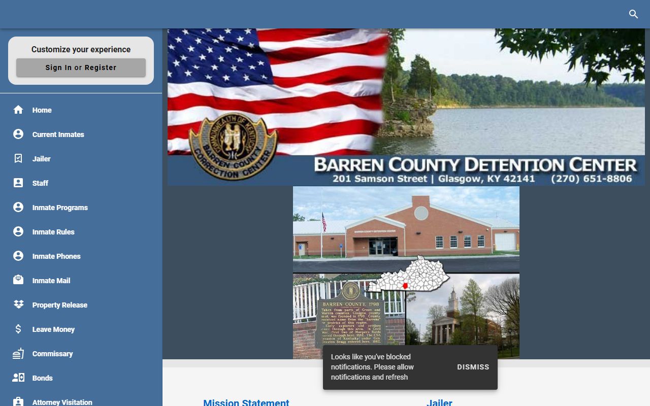Alternative view of Barren County Jail facilities