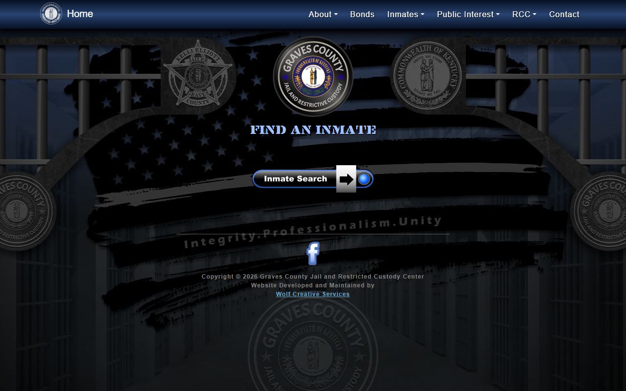 Graves County Jail inmates search page