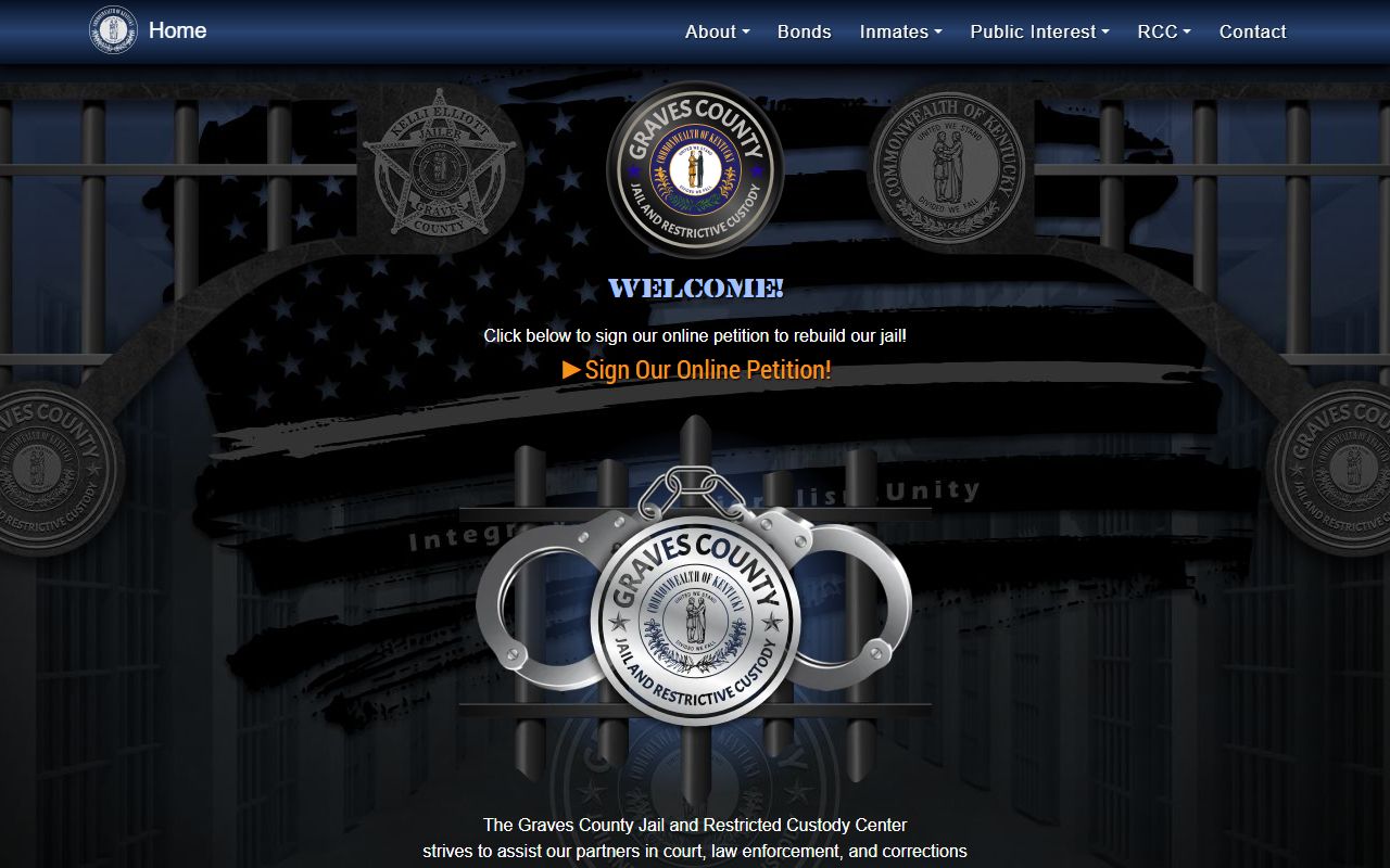 Graves County Jail homepage and facility information