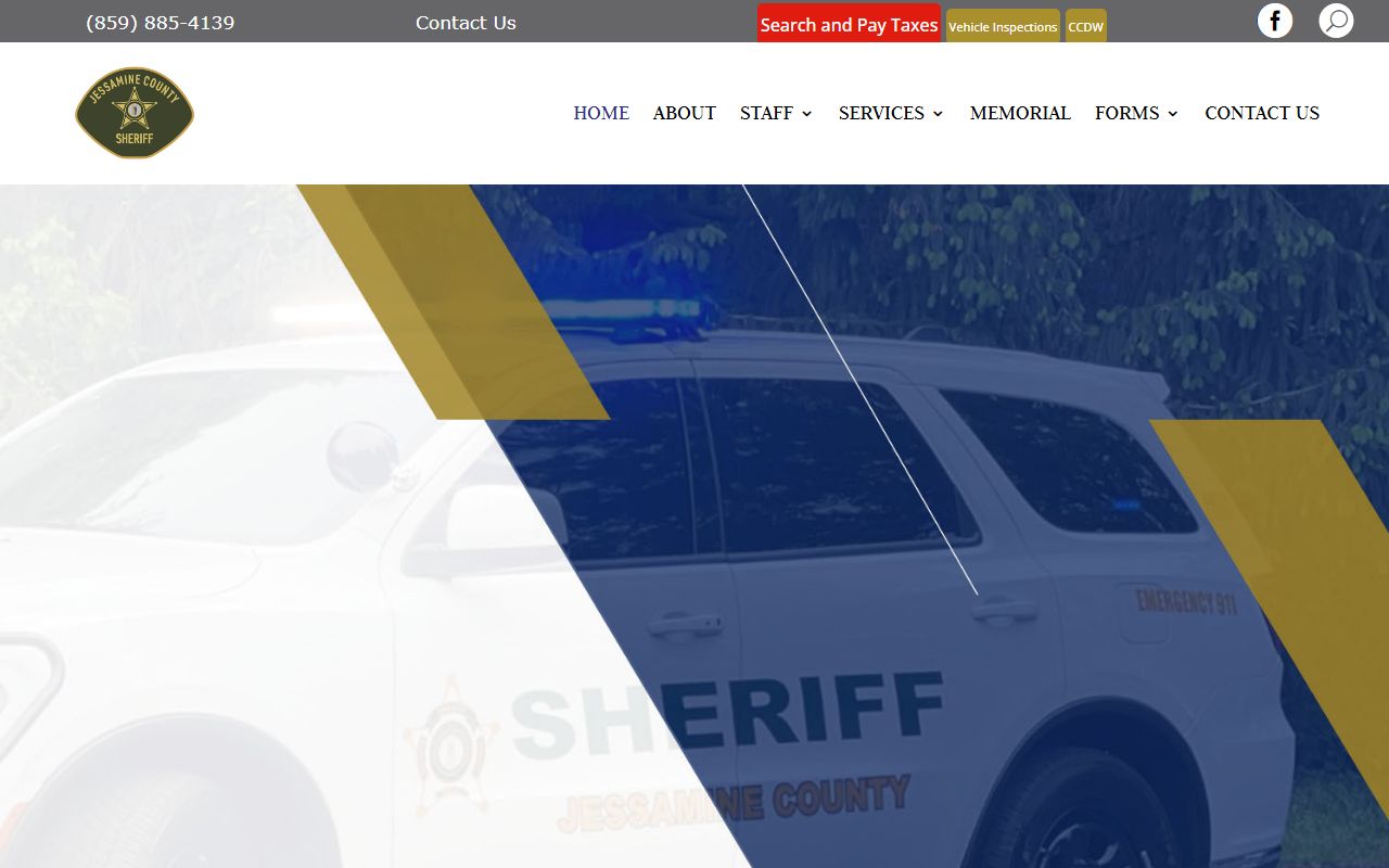 Jessamine County Sheriff's Office website for booking reports