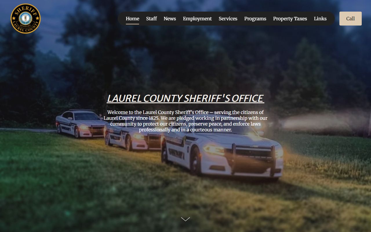 Laurel County Sheriff's Office website for booking reports