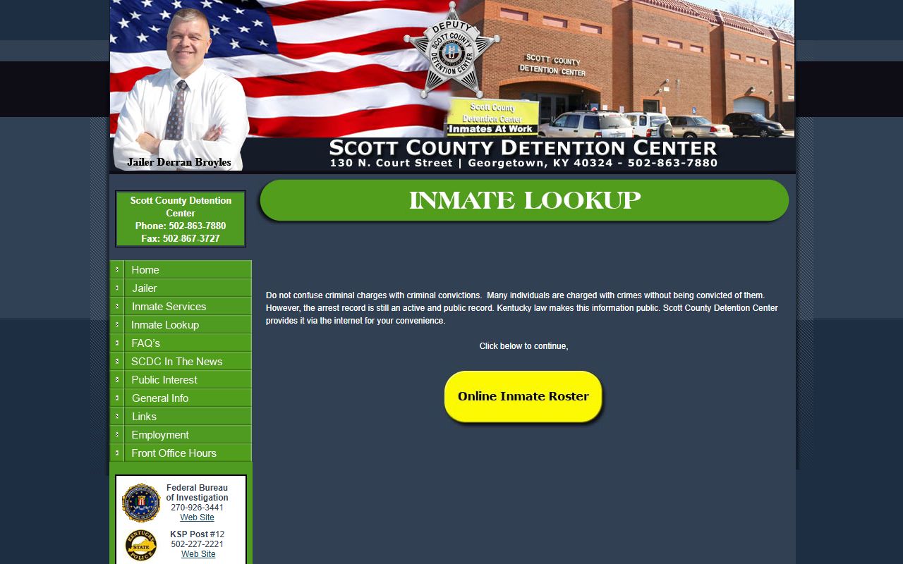 Scott County inmate lookup portal for booking reports