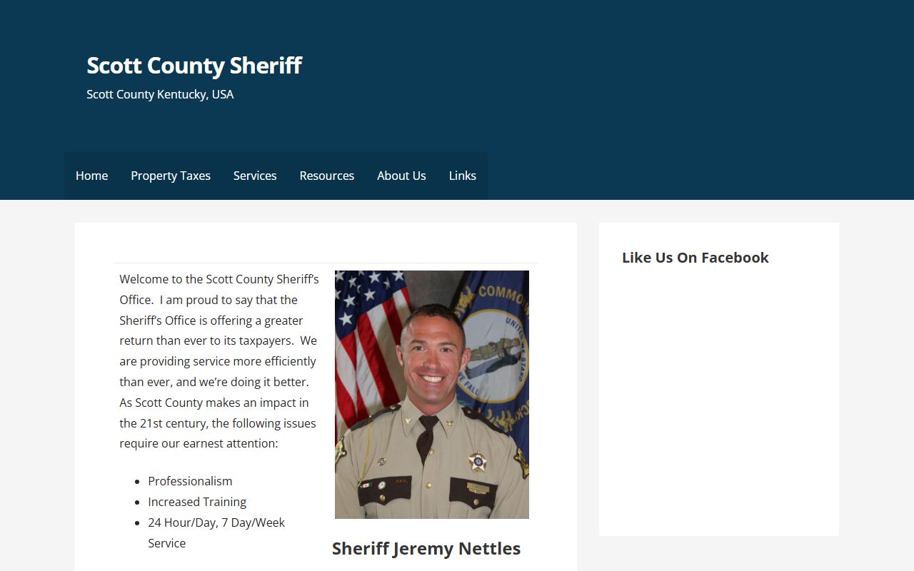 Scott County Sheriff's Office website for booking reports access