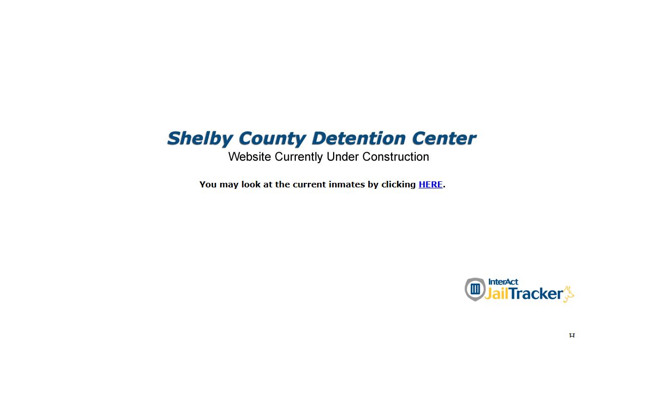 Shelby County Detention Center website for booking reports