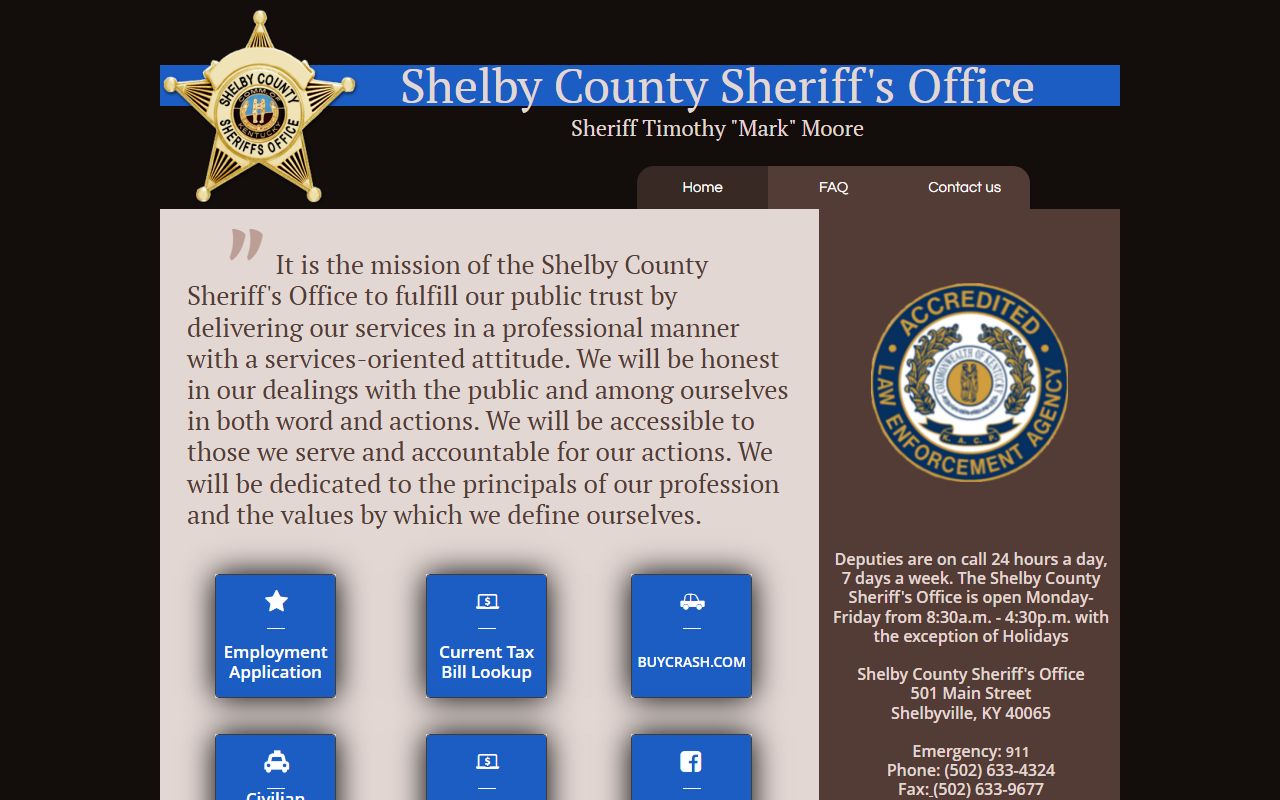 Shelby County Sheriff's Office for booking reports